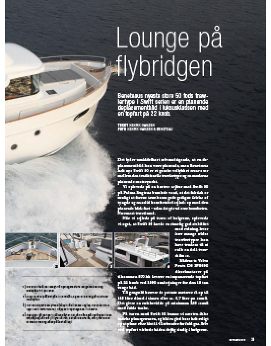 Beneteau Swift 50 - lounge på flybridgen Beneteau Swift 50 - lounge på flybridgen